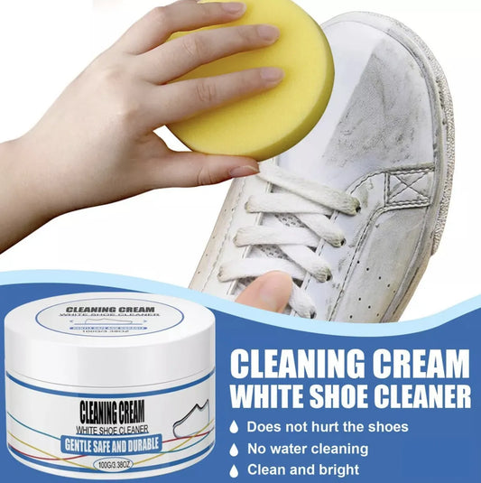 ✨👟 Crema Limpiadora Multifuncional para Zapatos 👟✨ 🚫🧽 Despídete de las manchas y luce tus zapatos como nuevos ✨🤍